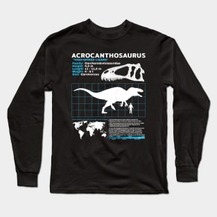 Acrocanthosaurus Fact Sheet Long Sleeve T-Shirt